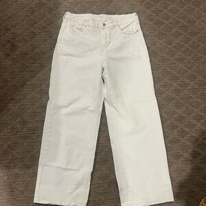 White Wide-Leg Jeans